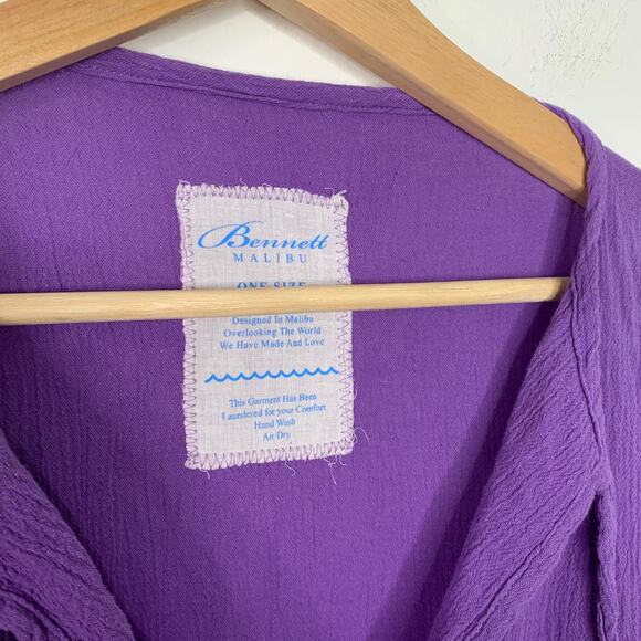 Bennett Malibu Purple Poncho One Size - Picture 3 of 4